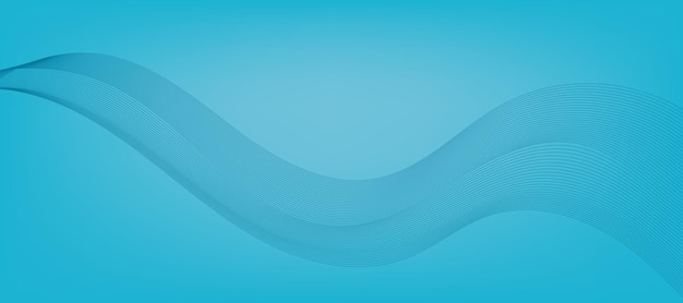 plantilla de fondo de gradiente azul abstracto con líneas onduladas azules fondo de invierno