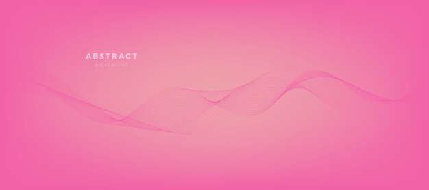plantilla de fondo con gradiente rosa abstracto con líneas onduladas