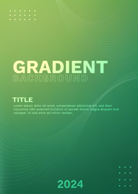 plantilla de fondo de gradiente verde para proyectos creativos