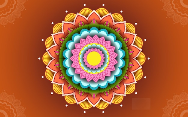 plantilla de fondo hermosa mandala