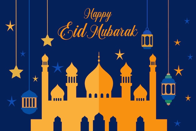 Plantilla de fondo islámico eid mubarok