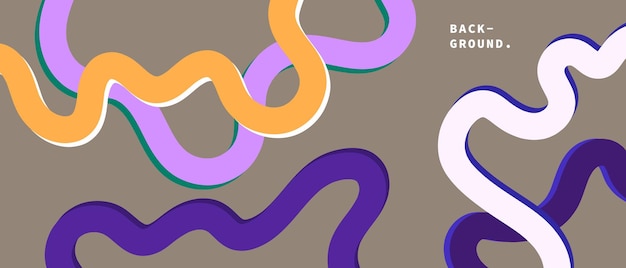 plantilla de fondo de líneas fluidas coloridas para portada o presentación de banner de cartel