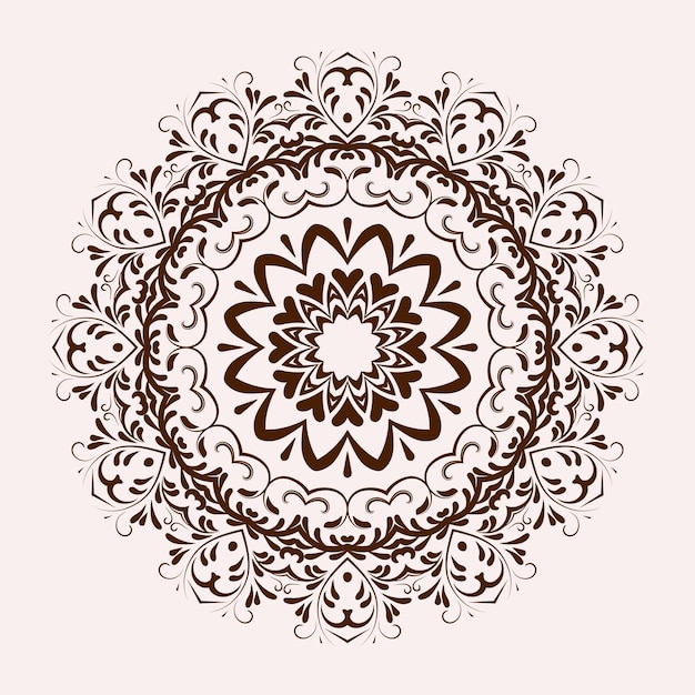 plantilla de fondo de mandala floral árabe vectorial creativa