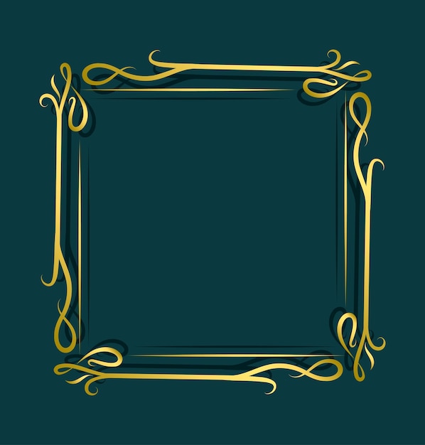 plantilla de fondo de marco de lujo dorado
