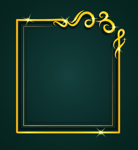 plantilla de fondo de marco de lujo dorado