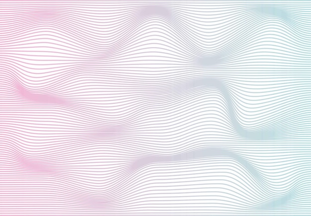 Vector plantilla de fondo de onda de línea colorida