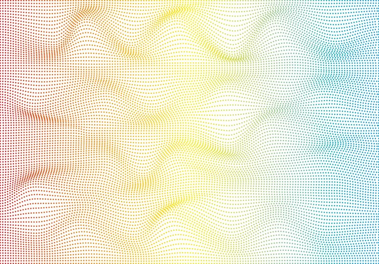 Vector plantilla de fondo de onda de semitono colorido