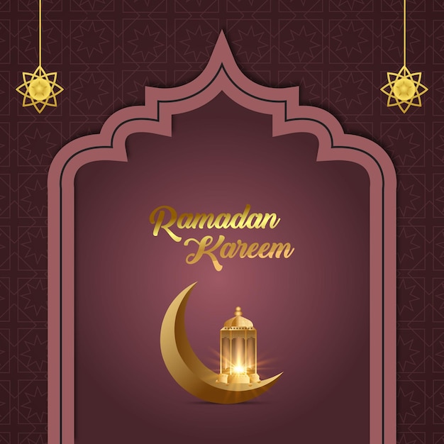 Plantilla de fondo de oraciones comunitarias del festival islámico Ramadan Kareem