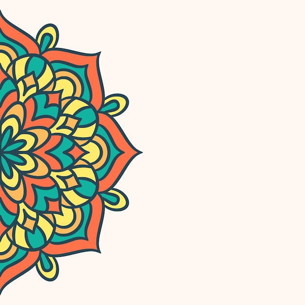 Plantilla de fondo de ornamento redondo mandala