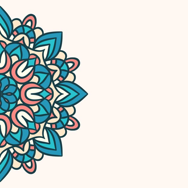 Plantilla de fondo de ornamento redondo mandala