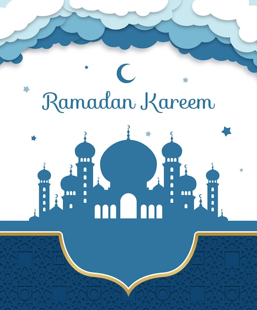 Plantilla de fondo de oro de ramadan kareem