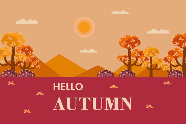 plantilla de fondo de otoño bonita