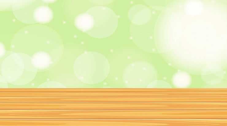 Vector plantilla de fondo con pared verde y piso de madera