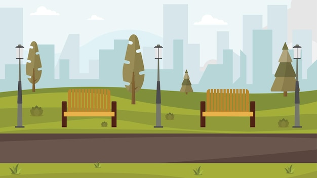 Plantilla de fondo de parque de la ciudad EPS 10 Vector libre