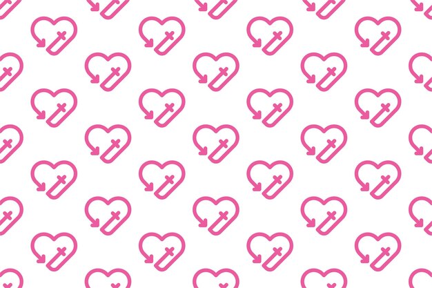 La plantilla de fondo del patrón sin costuras de amor