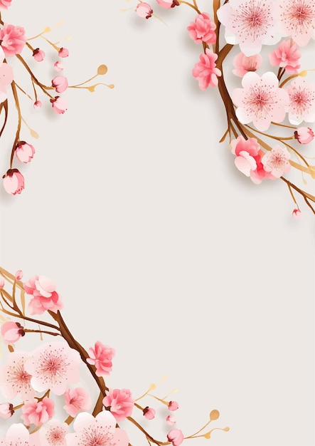 Plantilla de fondo pintada a mano en acuarela rosa para Invitación con flora y flores