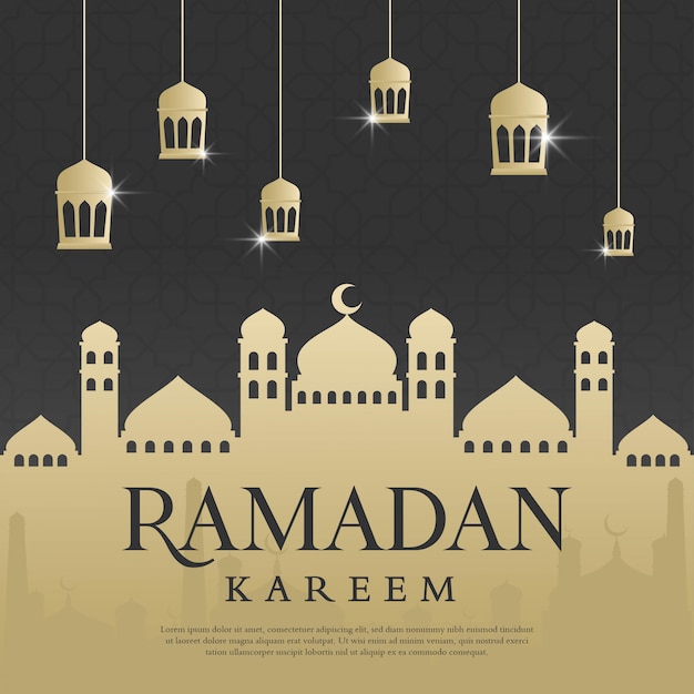 plantilla de fondo de Ramadán Kareem