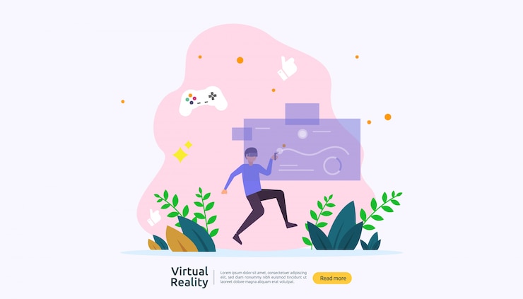 Vector plantilla de fondo de realidad virtual aumentada