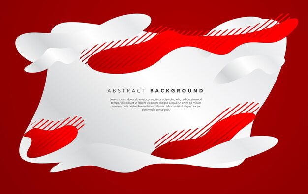 plantilla de fondo rojo y blanco abstracto para la portada y el fondo del estandarte