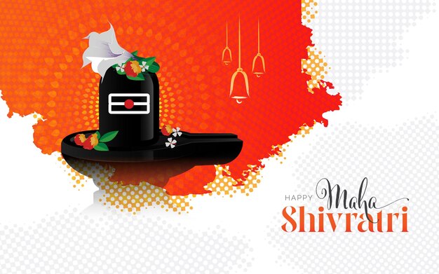 Plantilla de fondo de saludo del festival religioso indio Maha Shivratri