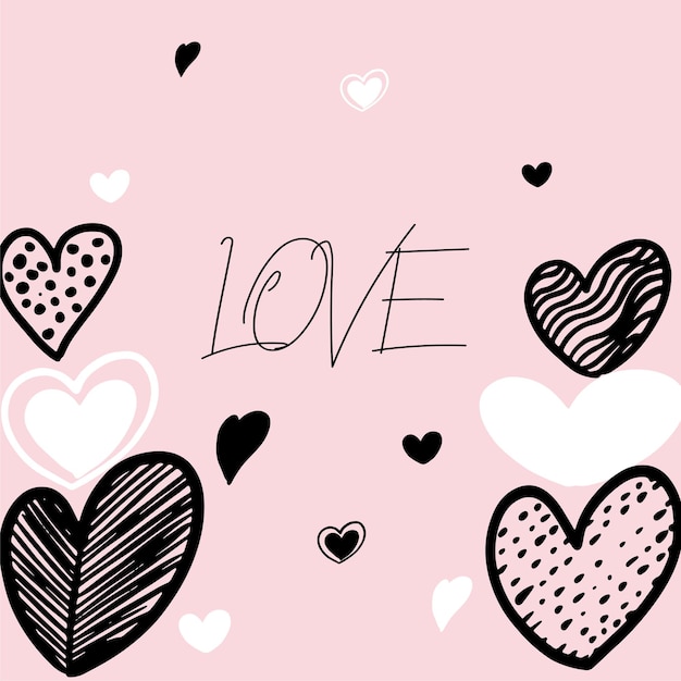 Plantilla de fondo de tarjeta de felicitación de feliz día de san valentín. Plantillas de arte cuadrado abstracto de moda. Adecuado para publicaciones en redes sociales, aplicaciones móviles, diseño de banners y anuncios web / Internet.