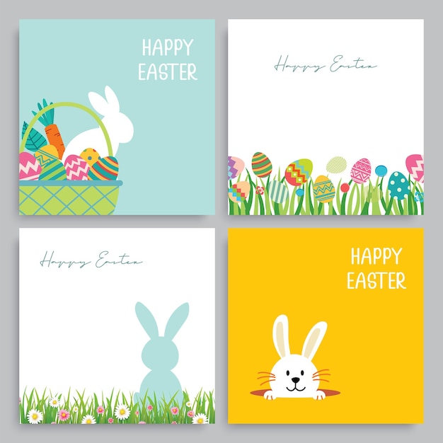 Vector plantilla de fondo de tarjeta de felicitación de huevo de pascua felizse puede utilizar para folleto de carteles de folletos de papel tapiz de anuncios de invitación