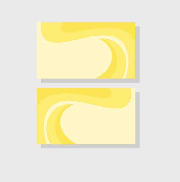 Vector plantilla de fondo de tarjeta de visita con ilustración de vector de color amarillo