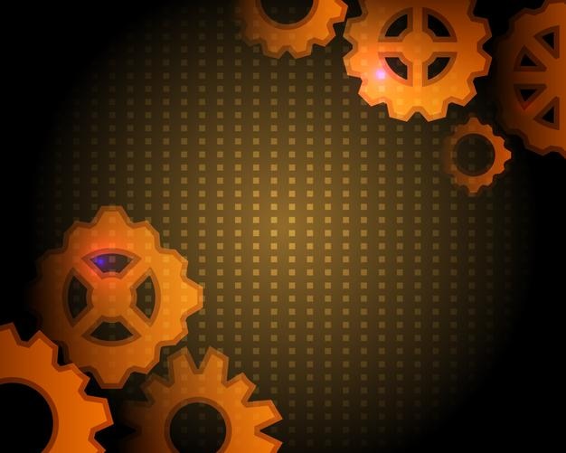plantilla y fondo de tecnología de elemento cog