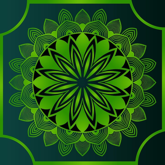 Plantilla de fondo de vector de mandala premium de color dorado 3