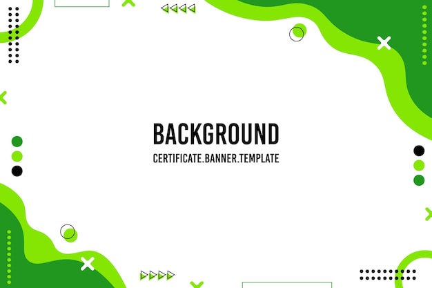 Plantilla de fondo verde blanco de onda para fondo de pantalla de banner de certificado