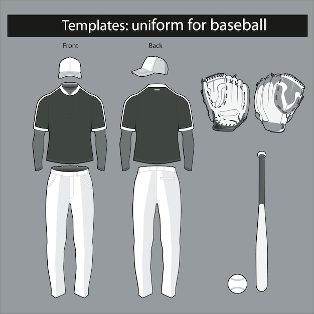 Vector plantilla: una forma deportiva para el béisbol.