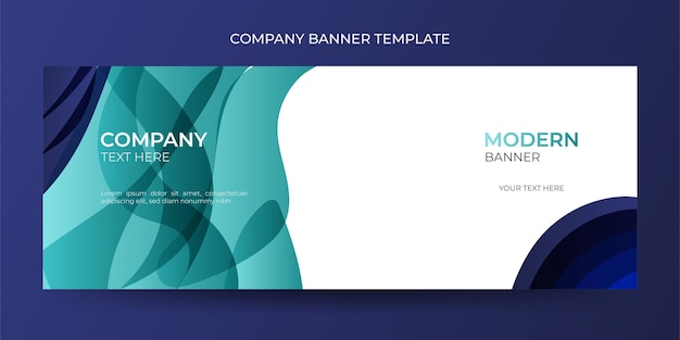 Plantilla de forma de empresa comercial de banner moderno con luz verde vector gratis