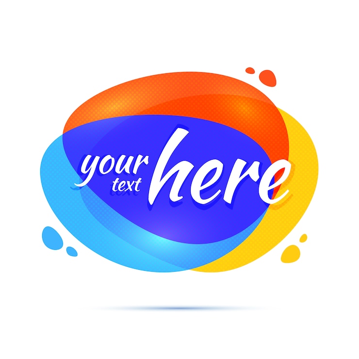 Vector plantilla de formas de colores simples