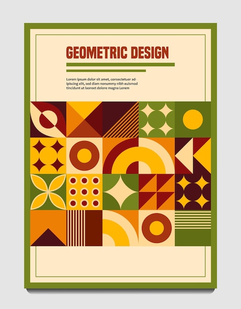 Plantilla con formas geométricas abstractas Buena para el diseño de la cubierta del volante Impresión decorativa del arte del cartel