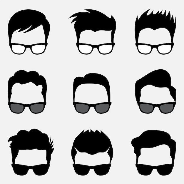 Plantilla de gafas de avatar de hombre