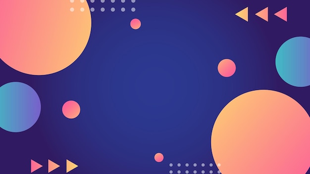 plantilla geométrica abstracta azul marino con formas de mezcla Ilustración gráfica vectorial
