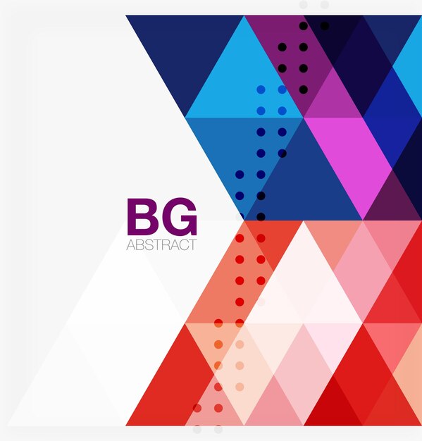 Plantilla geométrica de mosaico moderno triangular Fondo de plantilla vectorial para opciones de número de diagrama de diseño de flujo de trabajo o diseño web