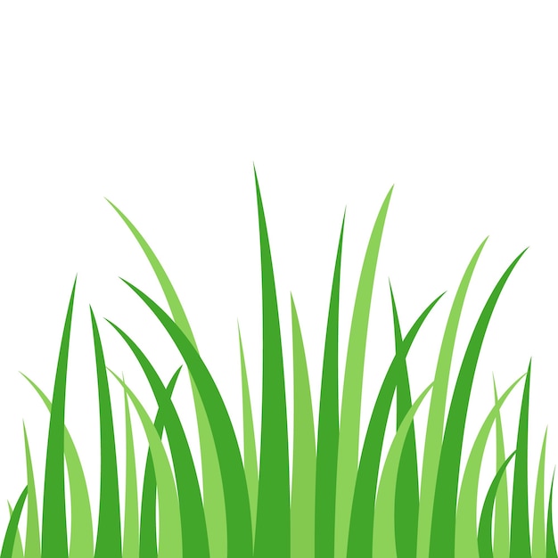 Plantilla gráfica de icono de hierba verde