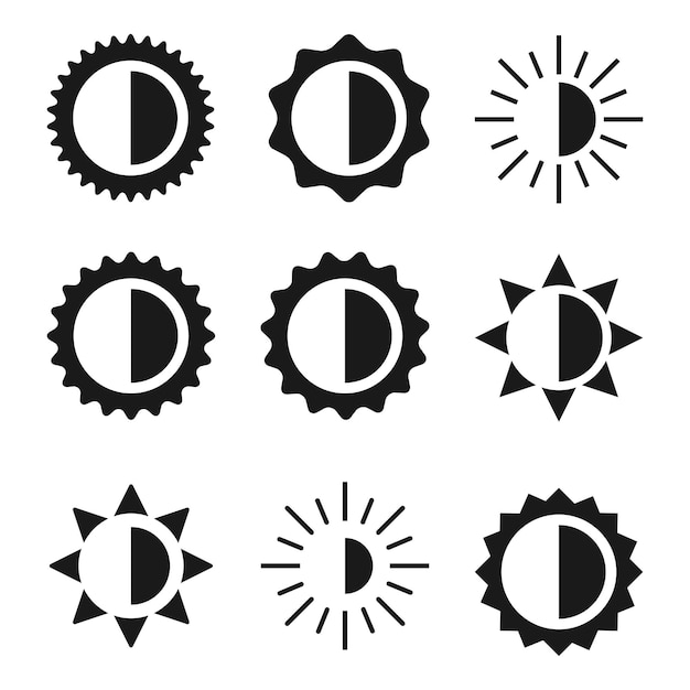 Plantilla gráfica puesta de sol
