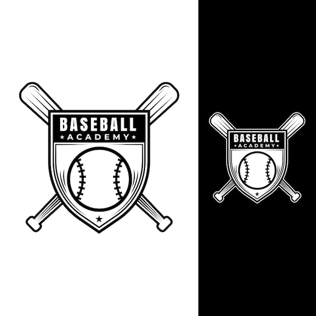 plantilla gráfica de vector de insignia de béisbol. ilustración deportiva en estilo emblema.