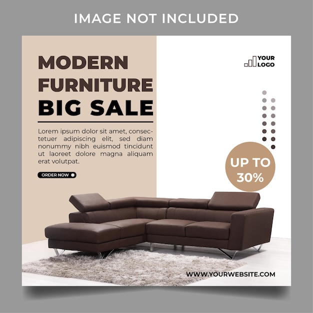 Plantilla de gran venta de muebles modernos