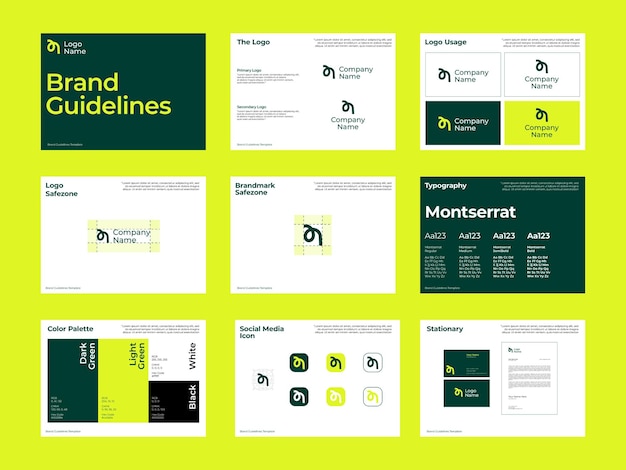 Vector plantilla gratuita de directrices de la marca