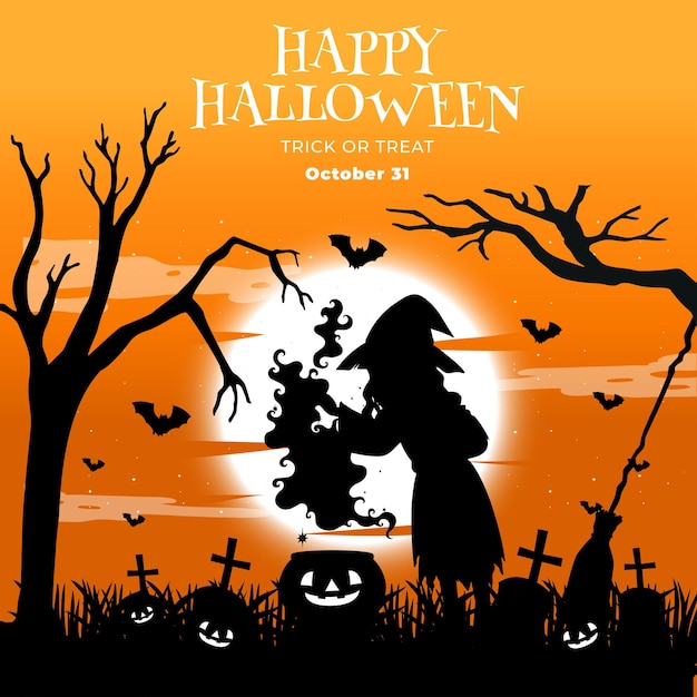 Plantilla gratuita de diseño vectorial de Halloween