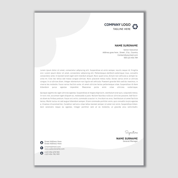 plantilla gratuita de encabezado de correo de negocios vectorial