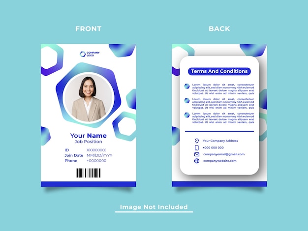 Plantilla gratuita para tarjetas de identificación modernas