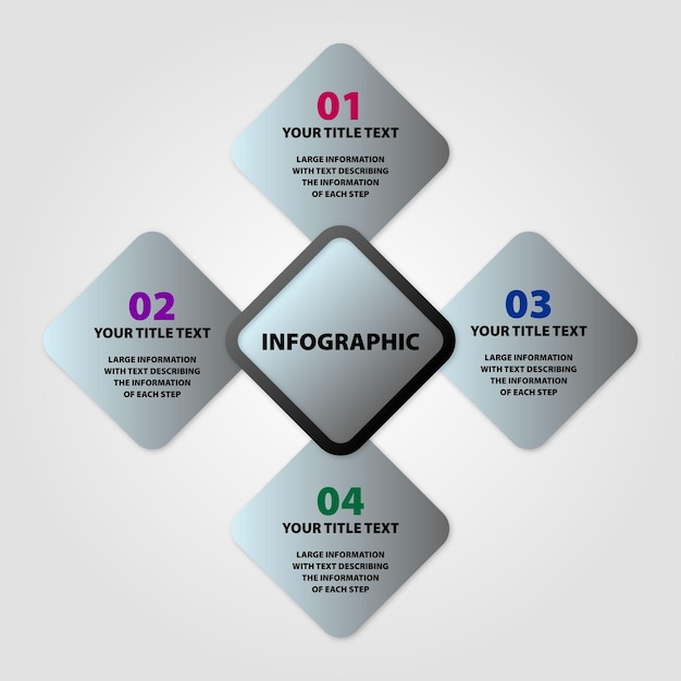 plantilla gris de su infografía en tabletas