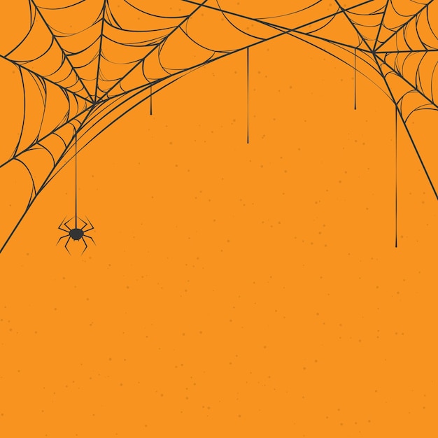 Plantilla de halloween de fondo de tela de araña