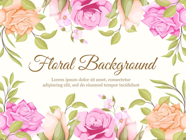 Plantilla de hermoso concepto floral