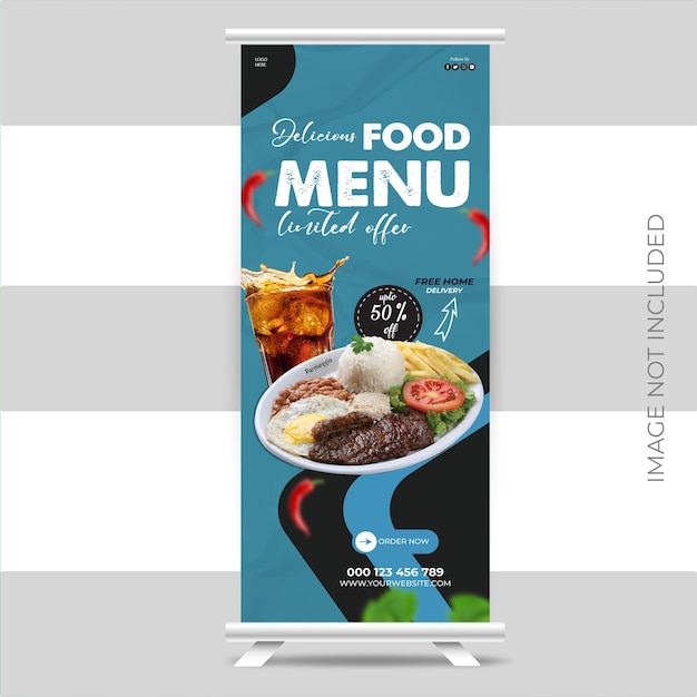 Plantilla de historia de Instagram y Facebook de menú de comida y restaurante