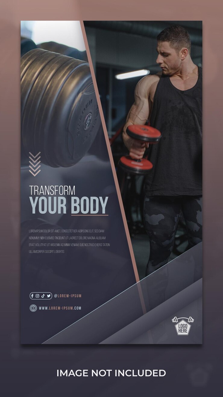 Plantilla de historia de Instagram de fitness moderno